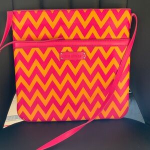 Vera Bradley Hot Pink and Yellow Chevron Crossbody